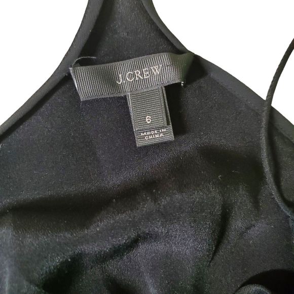 J. Crew Black & Blue Silk Racerback Camisole Top Blouse sz 6 - Picture 5 of 9